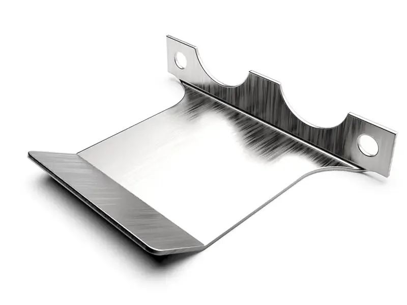 Bent wind-shield plate for a tabletop appliance, made by YBT in Taichung, Taiwan